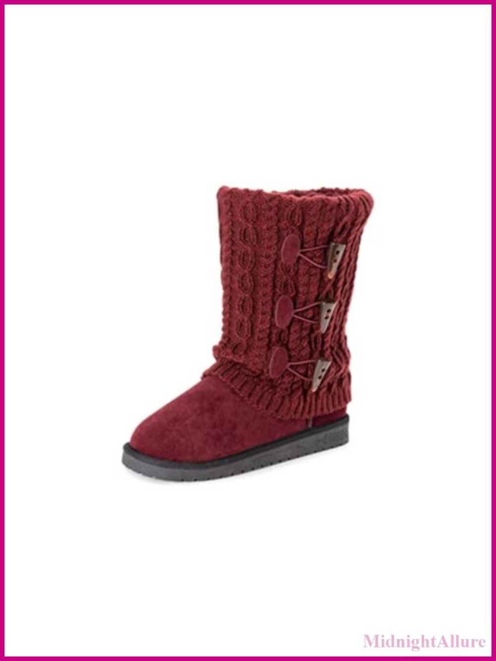 Women's Faux Suede Mid-Calf Boots Faux Fur Lined Comfort